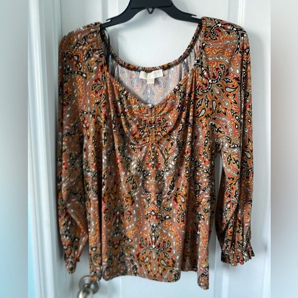 Women’s Micheal Kors paisley print long sleeve top size 2X - Picture 1 of 7